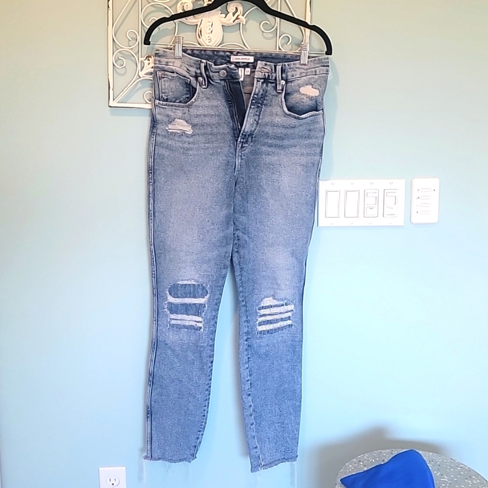 Good American Good Curve Patched Jeans
